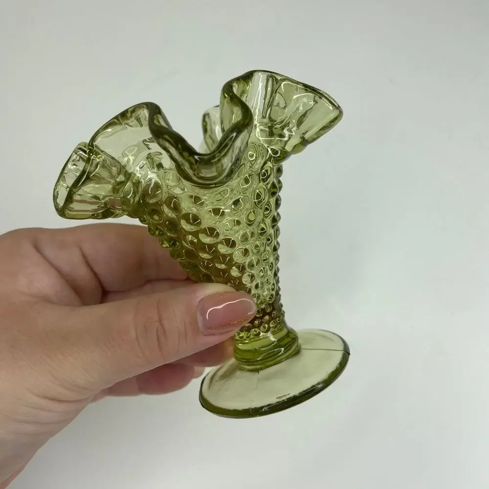 Vintage Green Glass Vase
